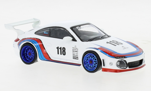 Porsche 911 (997) Old and New Martini Wit/Dekor - 1:43